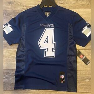 NFL Dallas Cowboys Prescott Navy Blue jersey boys size M-NWT